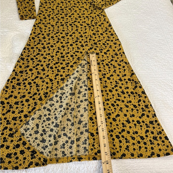Divided Yellow/ Black Floral Long Sleeve Maxi Dress. Size Small. - Picture 9 of 10